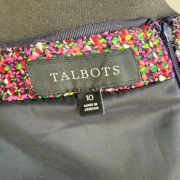 Talbots pink tweed pencil skirt - tulip - colorful - midi - Christmas - size M - Picture 7 of 8